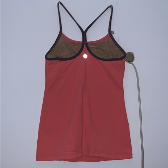 Lulu's Power Y tank coral w/ dark gray strap - Picture 5 of 5